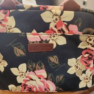 Floral Women's Bag - Black and Pink